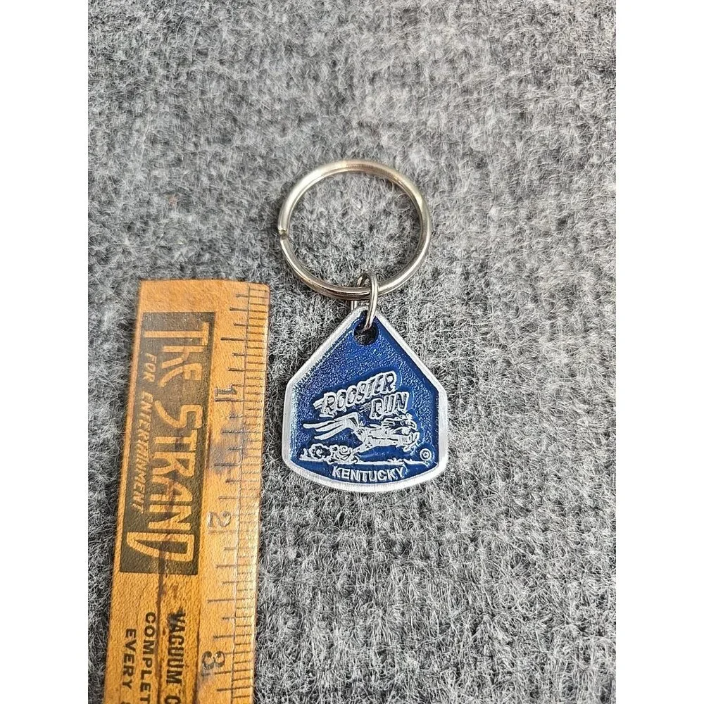 Vintage Kentucky Keychain Rooster Run Metal